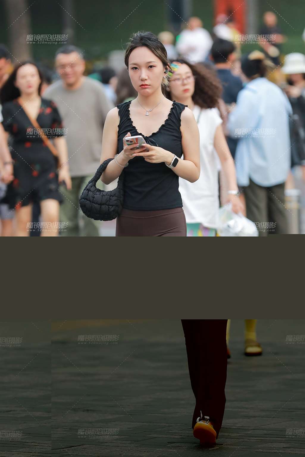 图片[3]-深咖色瑜伽裤小姐姐-街拍流行馆
