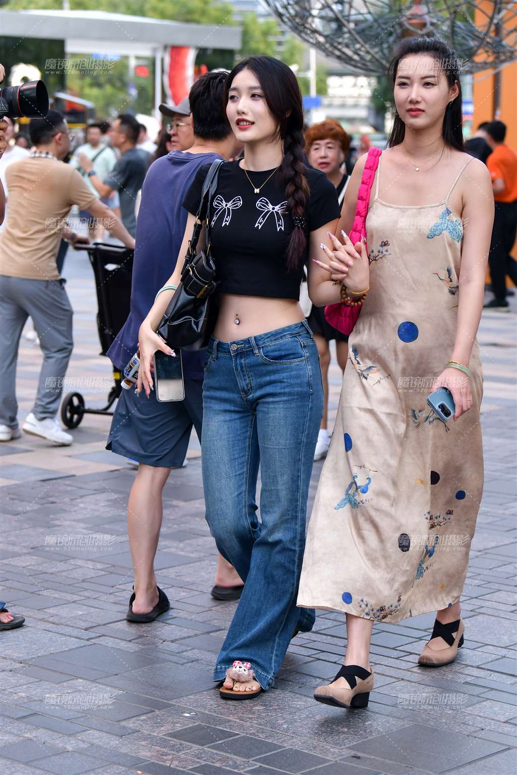 图片[3]-美脐牛仔裤美女-街拍流行馆